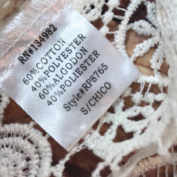 Sale! White Off Shoulder Crochet Lace Sheer Top - Picture 6 of 6